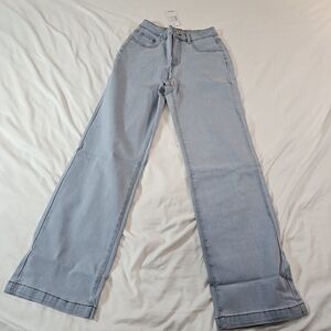 Light Blue Women's Wide Leg Jeans